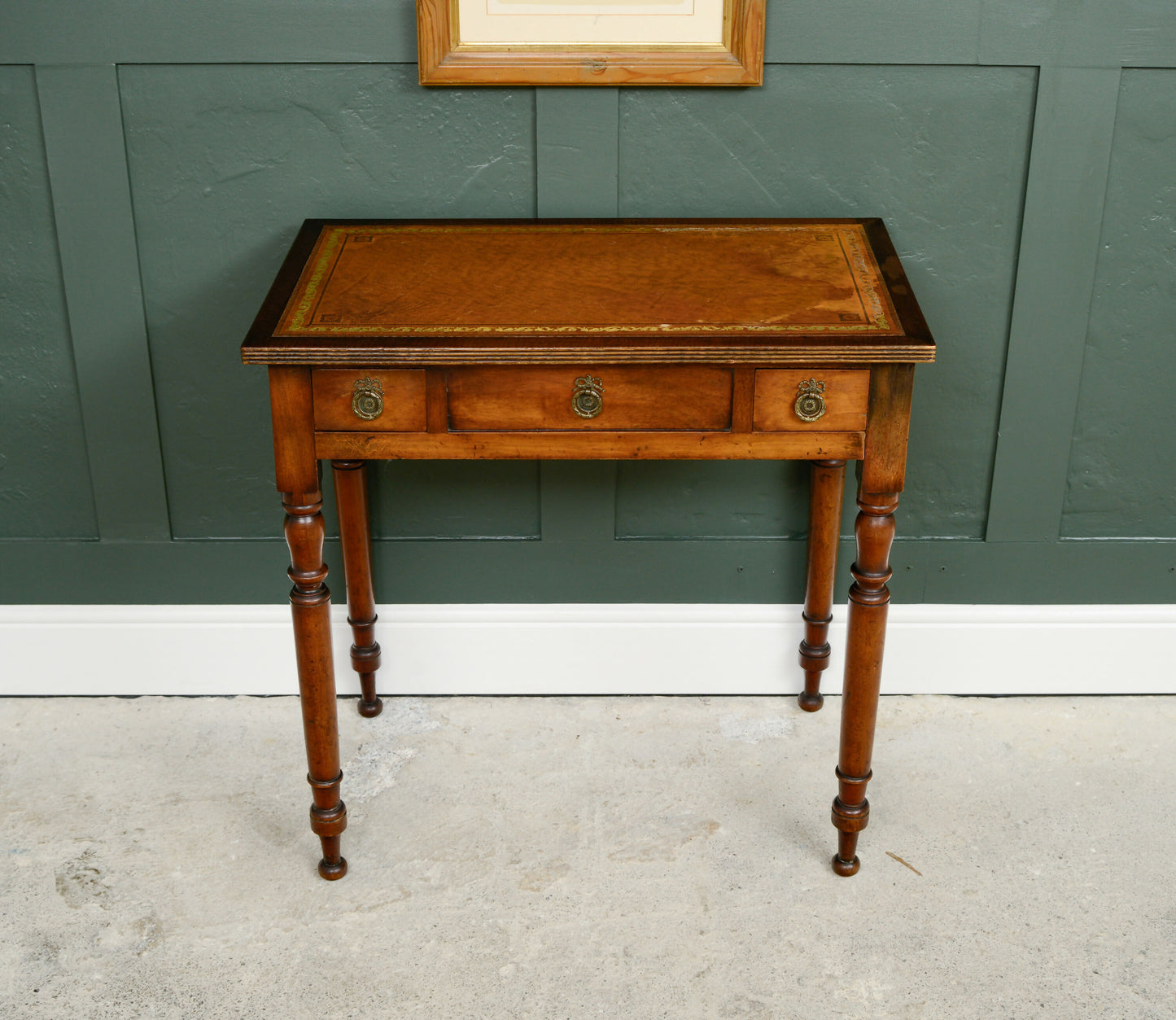 Georgian Style Mahogany Writing Desk with Leather Top