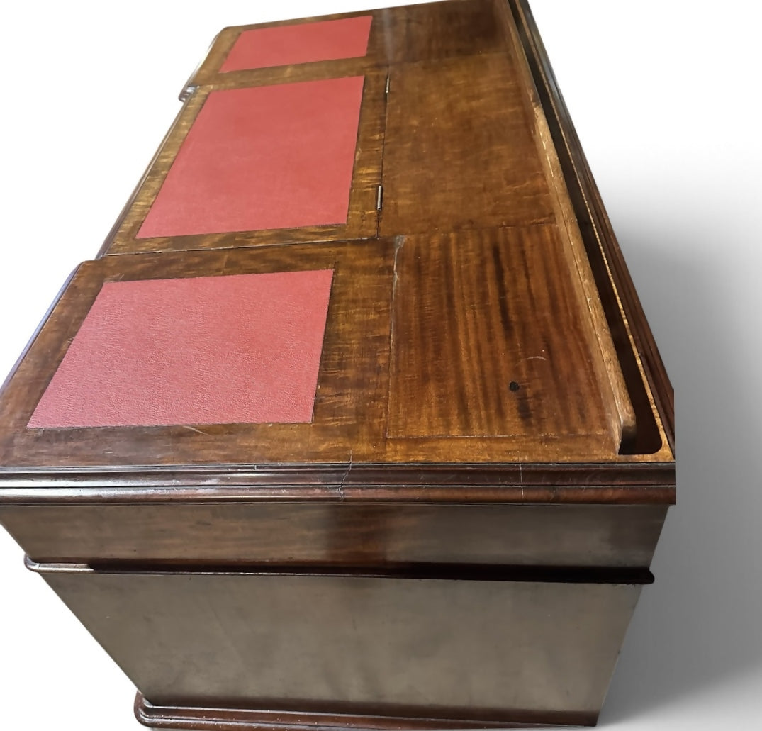 19th-Century Victorian Pedestal Desk