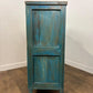 Rustic Reclaimed Wood Indian Blue Display Cabinet