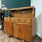 Vintage Honey Oak Carved Sideboardc