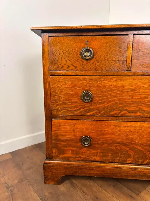 Vintage Oak Two Over Two Chest Of Drawers