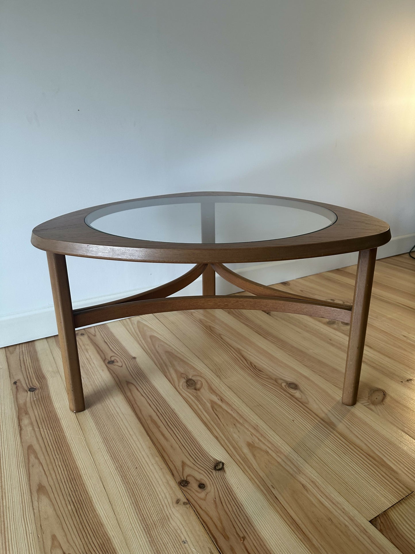 Mid Century Teak Astro Coffee Table Vintage Teak and Glass Table