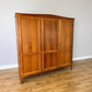 Wardrobe Vintage French Louis Oak Triple Door Carved Armoire Cabinet LOT 6531