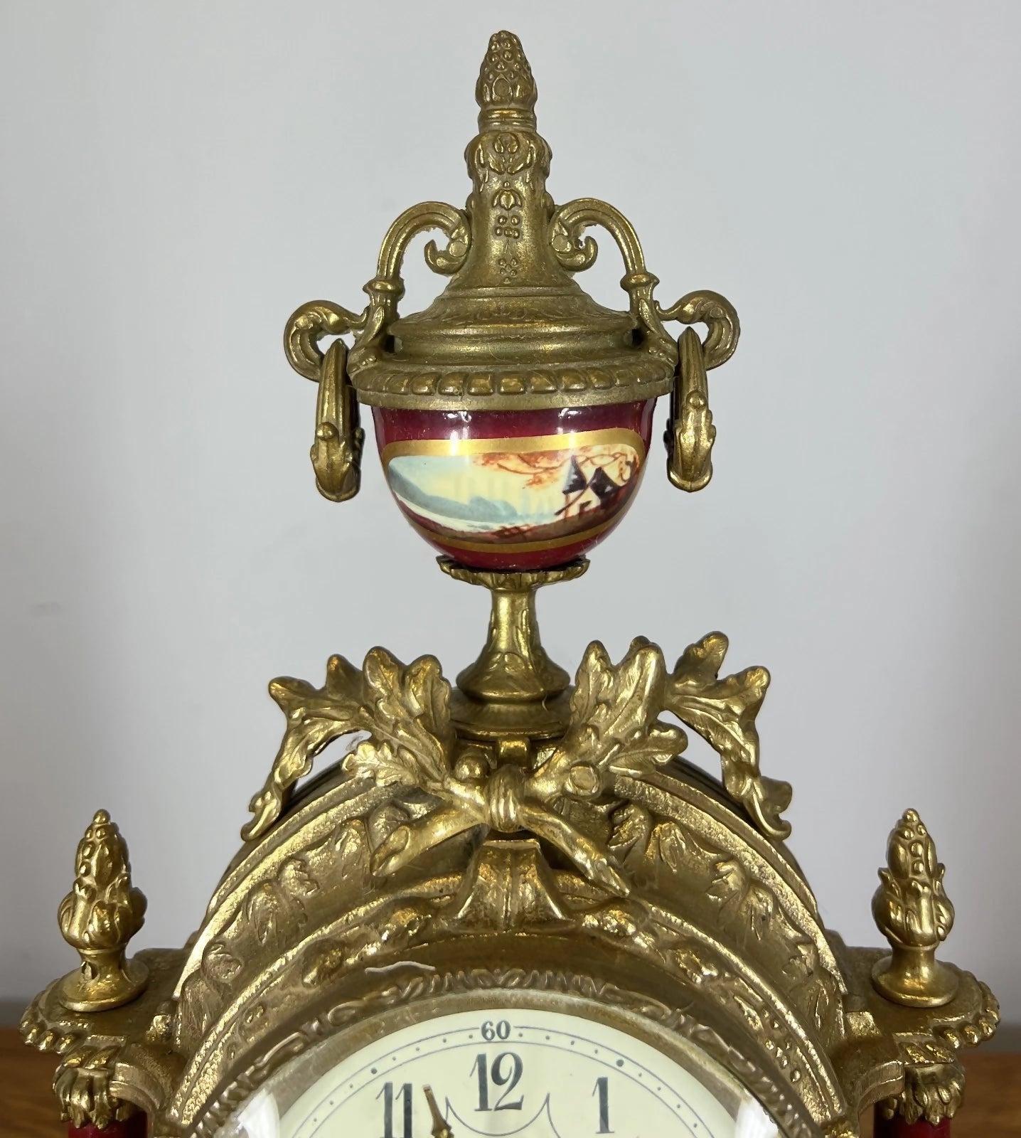 Lancini Imperial Ormolu Porcelain Gilt Brass Mantle Clock LOT 4638