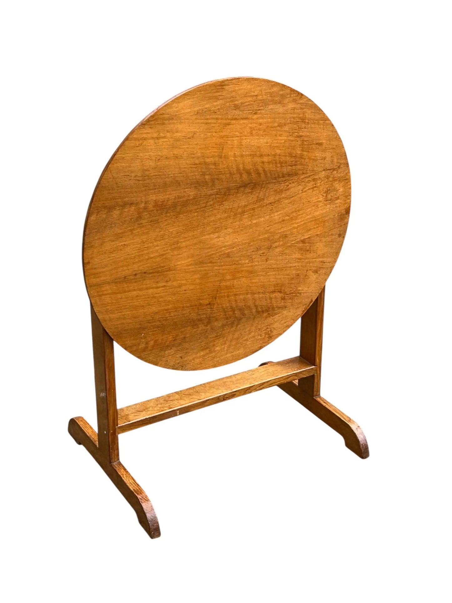 Art Deco tilt top light Oak side table