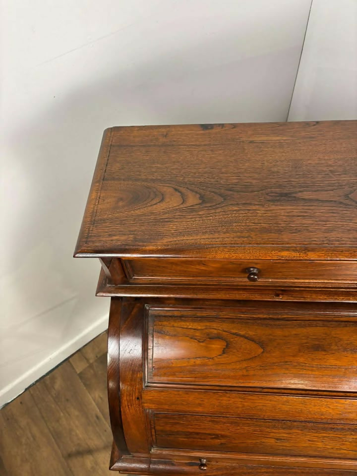 Reproduction Oak Cylinder Topped Desk / Bureau