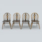 6 Ercol Windsor Bow Back Dining Chairs Fleur De Lis Carving FREE UK Delivery*