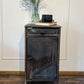 Vintage Industrial Metal Cabinet – French Steel Locker Nightstand – Military Storage Side Table – Loft Bedside Cabinet Rustic Furniture