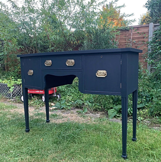 Free Delivery: Newly refurbished sideboard / console table blue small vintage