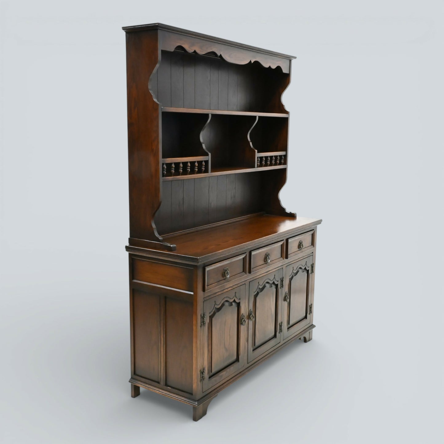 Old Charm Oak Dresser In Tudor Brown 2 Piece Sideboard Display FREE UK Delivery*