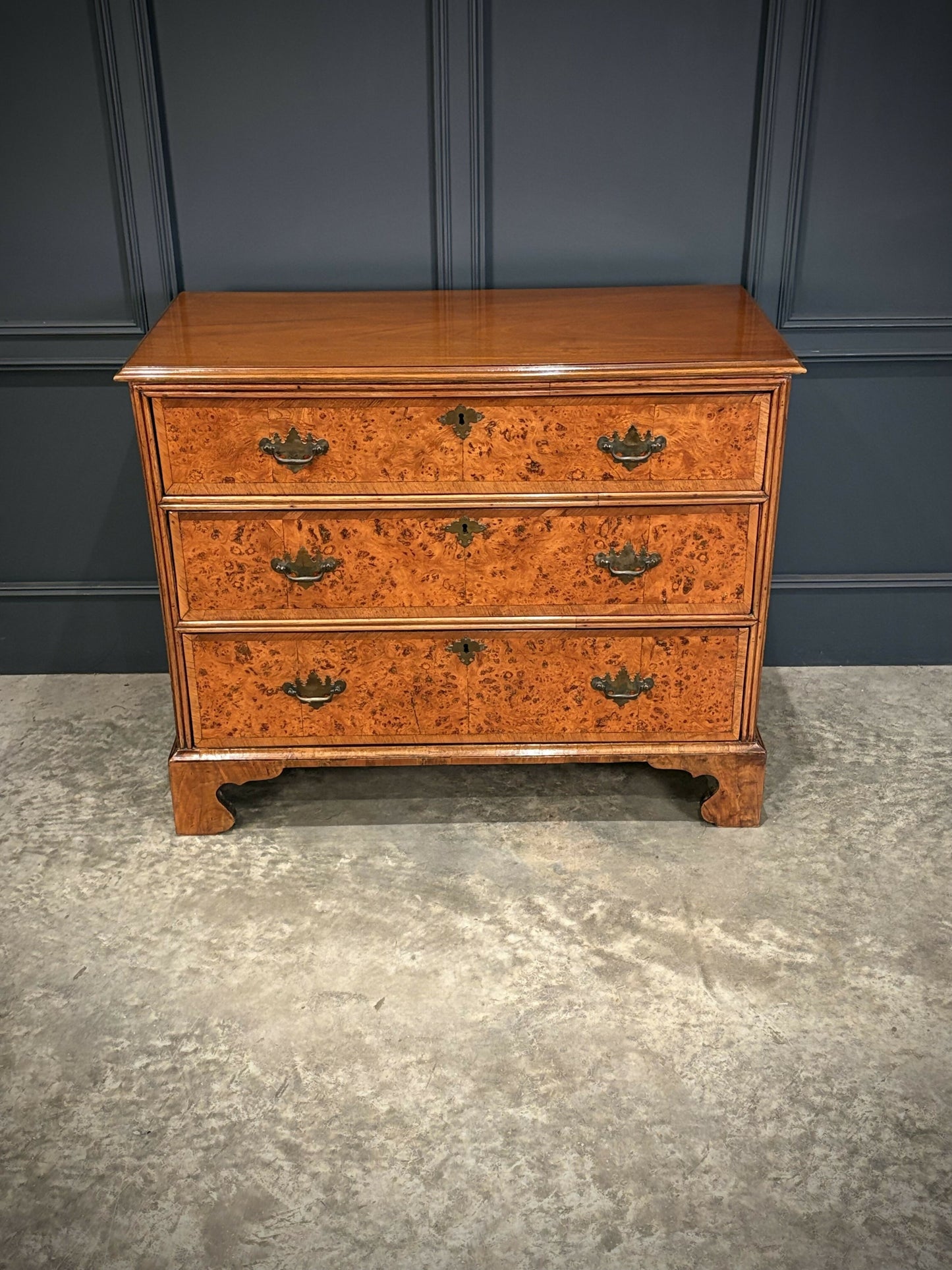Mulberry & Walnut Vintage Chest Of Drawers
