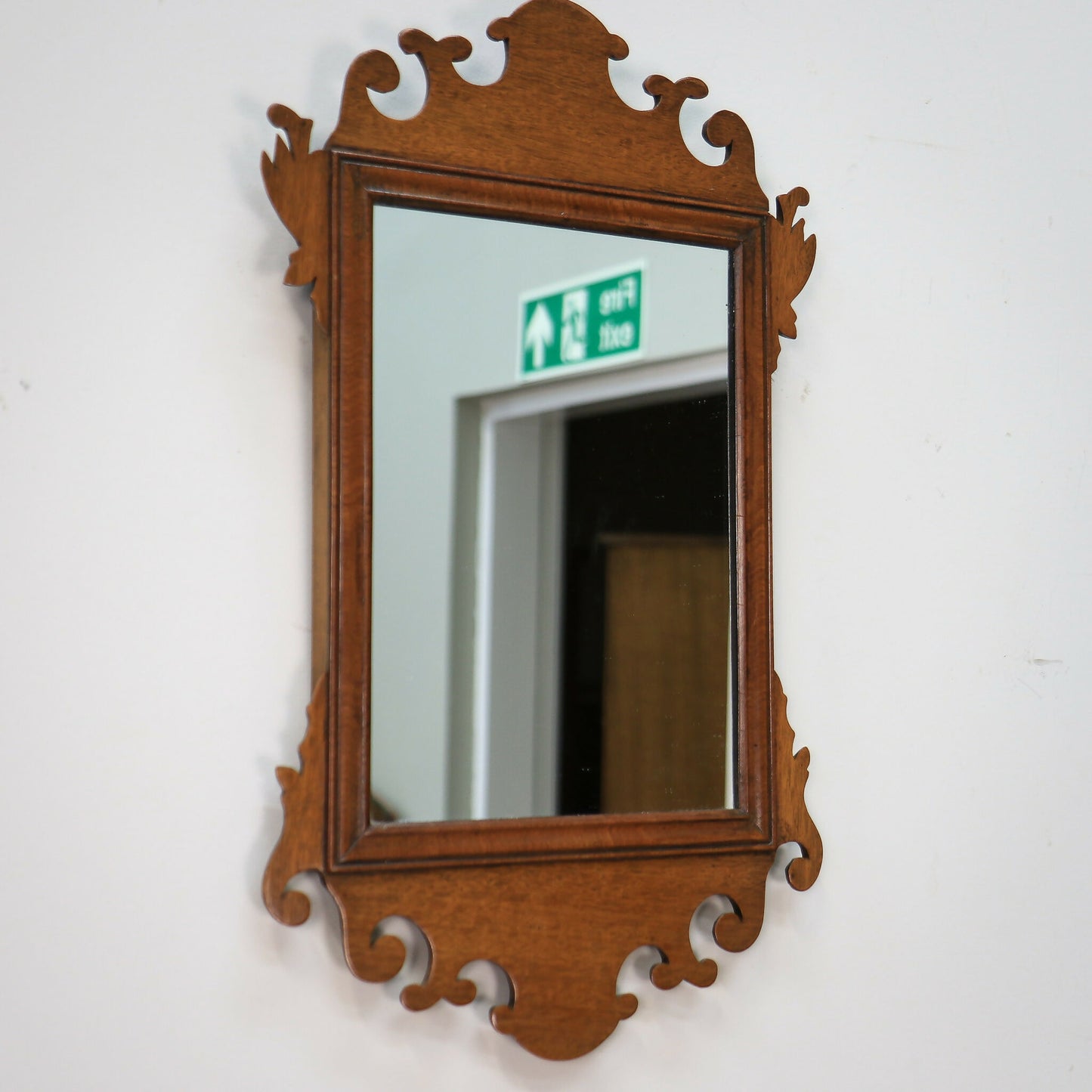 Arts and Crafts Edwardian Fretwork Mirror Mahogany Frame