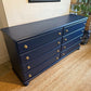 Newly refurbished large bank of drawers chest of drawers solid wood dresser