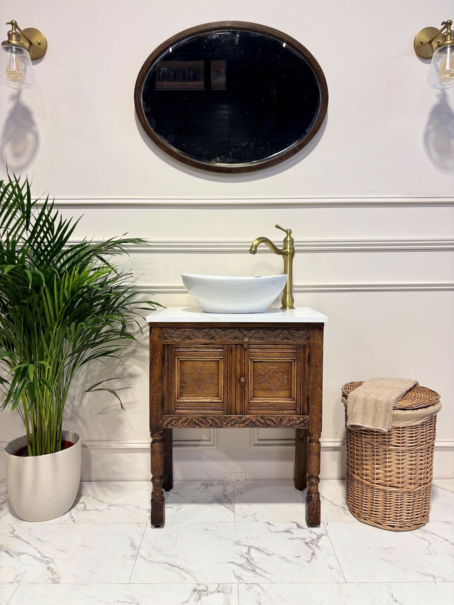 Vintage Vanity Unit Made to Order Vanity Unit Custom Made Bathroom Furniture Antique Traditional Bathroom Washstand Basin Unit