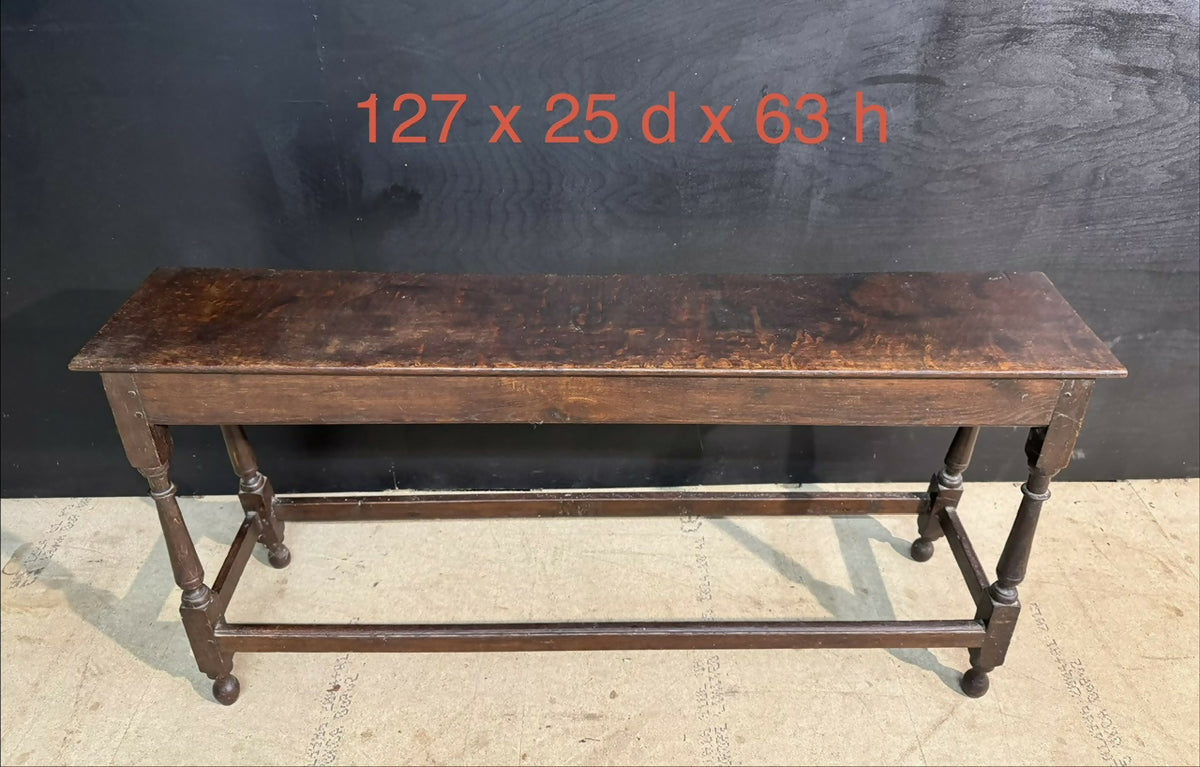 Rare Long Georgian Oak Joint Stool