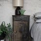 Vintage Industrial Metal Cabinet – French Steel Locker Nightstand – Military Storage Side Table – Loft Bedside Cabinet Rustic Furniture