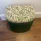 Green ottoman seat. Small. Bijou. Beautiful midgreen, matching fabric