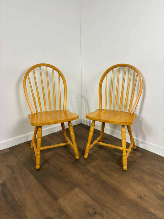 A Pair of Contemporary Hoop Spindle Back Chairs