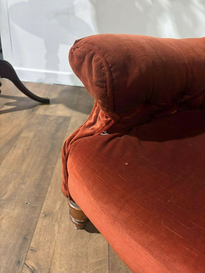 Victorian Button Back Upholstered Armchair