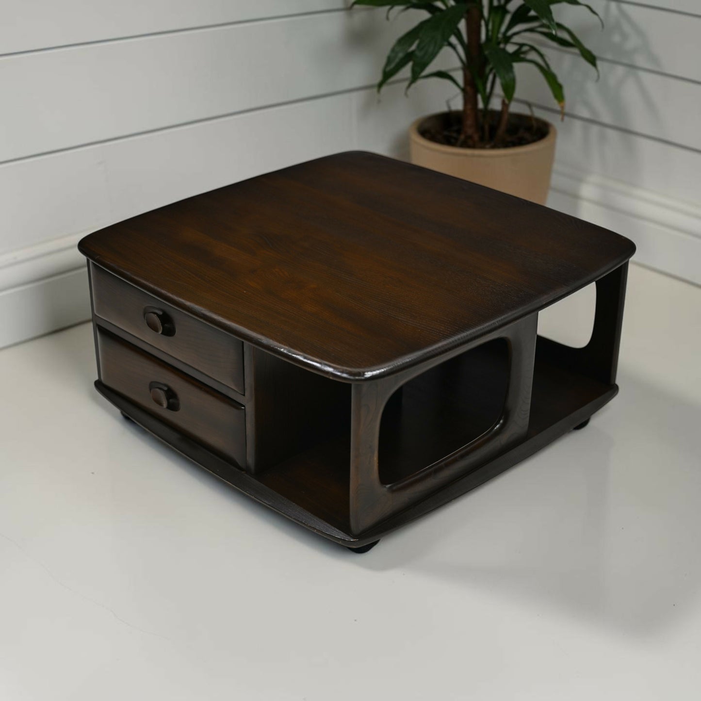 Ercol Pandora Coffee Table 2 Drawers Traditional Dark Finish FREE UK Delivery*