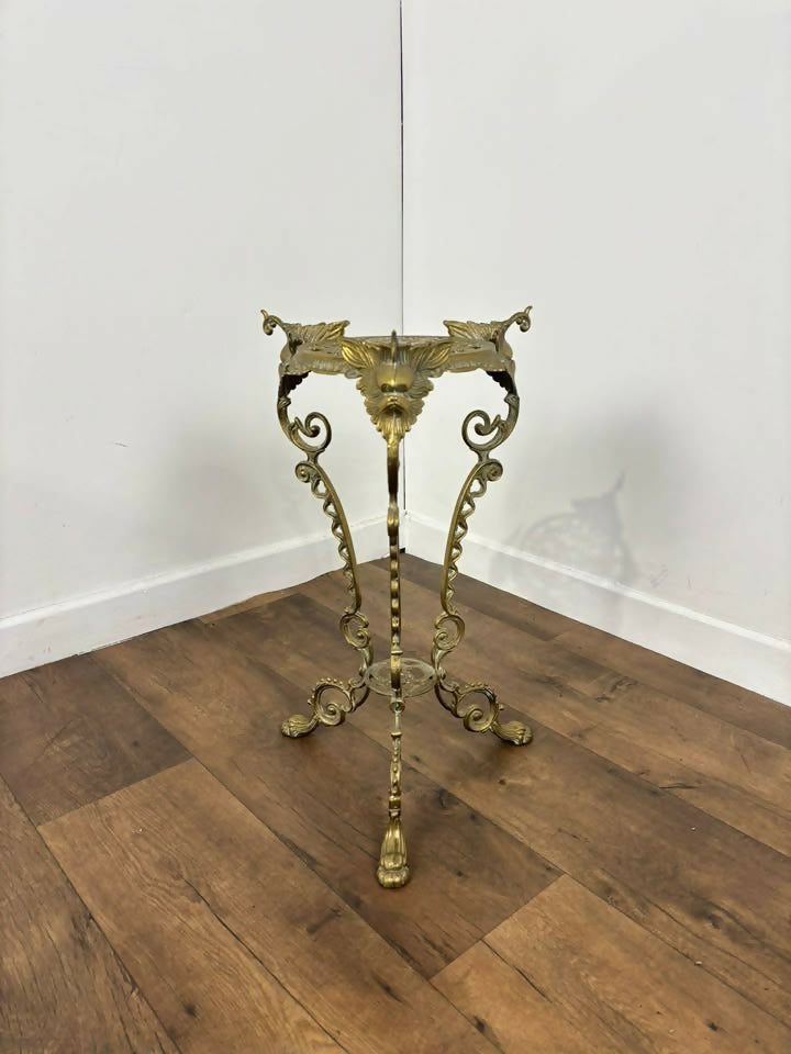 Ornate Brass Plant Stand / Jardinière Stand