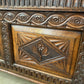Antique Carved Welsh Oak Hall Livery Cupboard, c 1890
