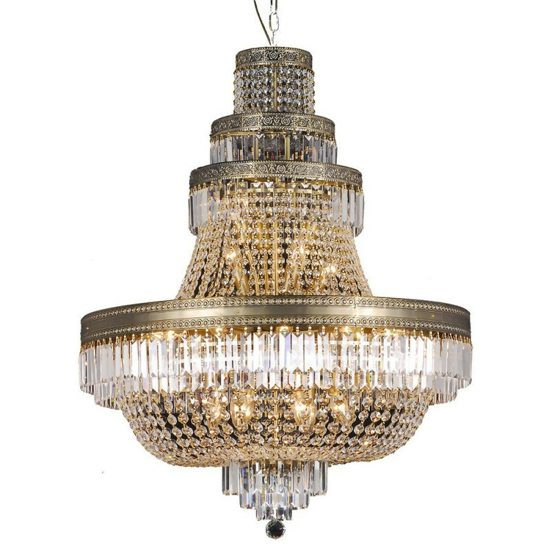 2 x Antique Brass Chandelier