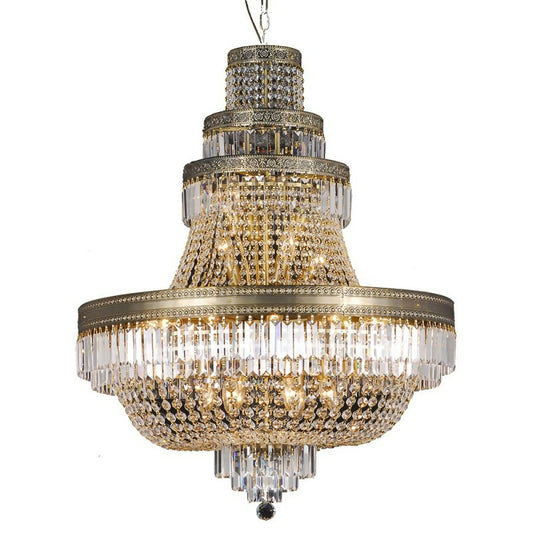 2 x Antique Brass Chandelier