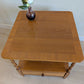Mid Century Parker Knoll Nathan Teak Side Table with Drawer & Shelf
