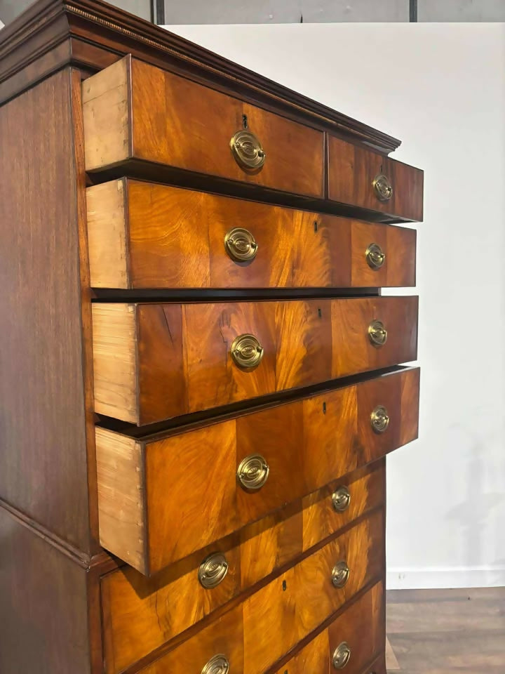 Edwardian Mahogany Chest On Chest