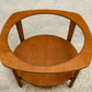 Mid Century Teak Astro Style Coffee Table with Glass Top