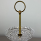 Cake Stand Vintage French Crystal Three Tier Serving Stand Brass Handle LOT 3600