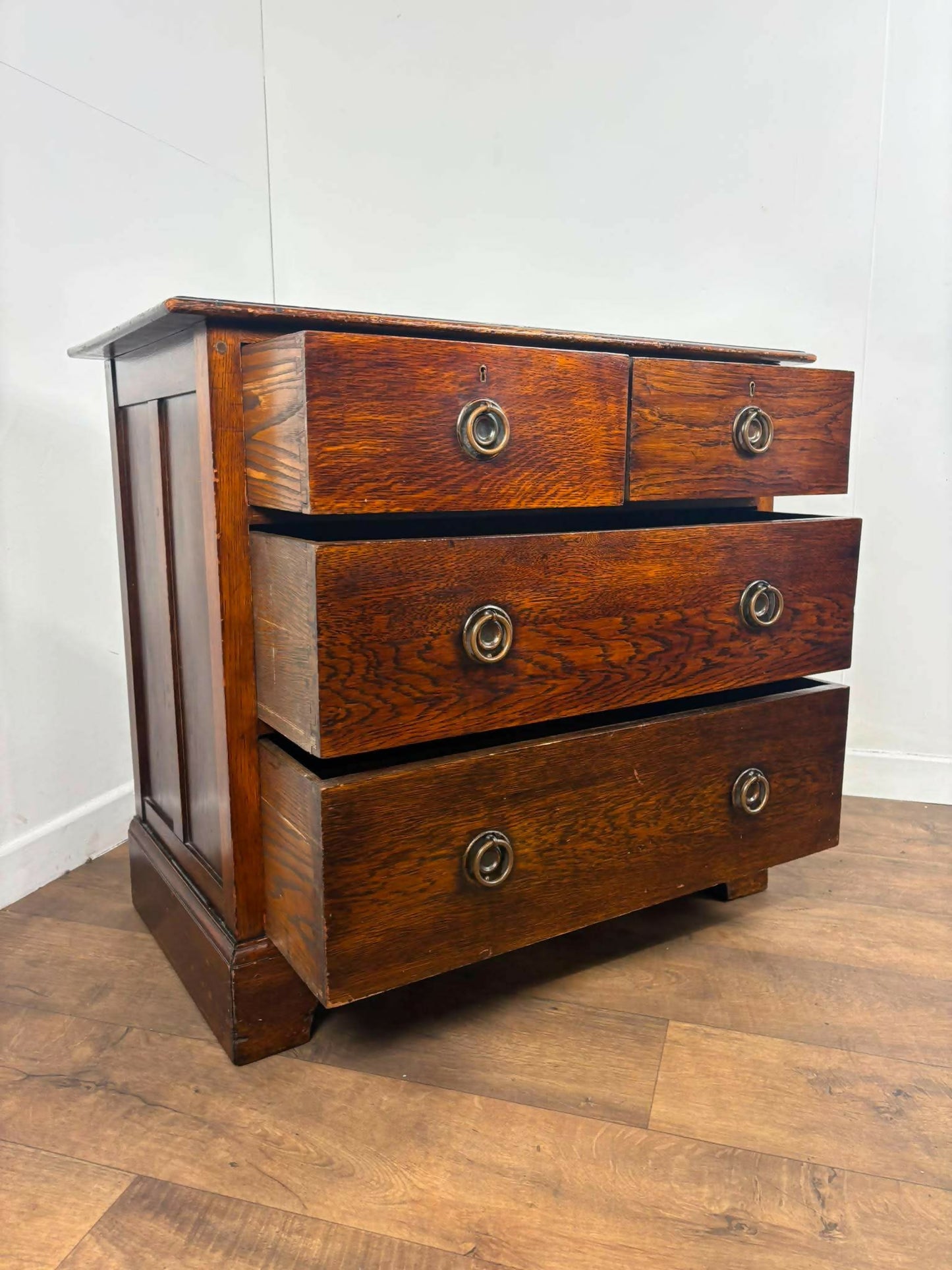 Vintage Oak Two Over Two Chest Of Drawers