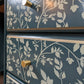 Hand-Painted Green Stencil Desk | Upcycled Vintage Writing Table | Unique Statement Piece