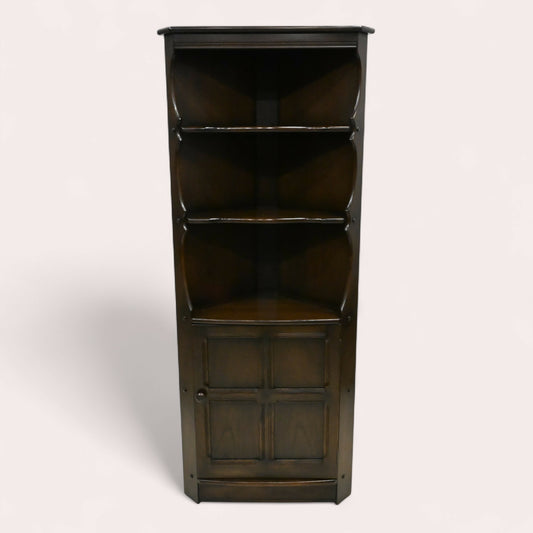 Genuine Ercol Corner Cabinet with Shelves and Cupboard Late 70s FREE UK Delivery. SBR10558/0906E