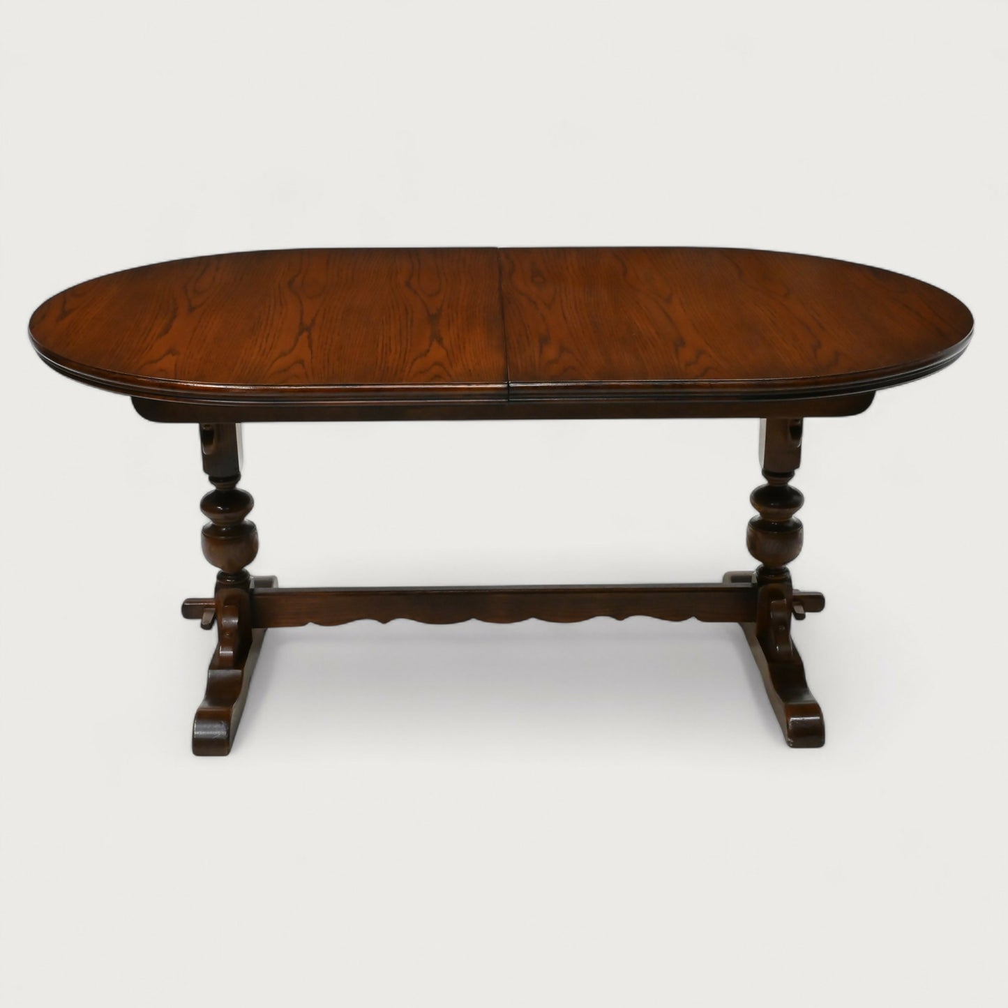 Old Charm Dining Table Tudor Brown Finish Extended Seats 6/8 FREE Delivery*