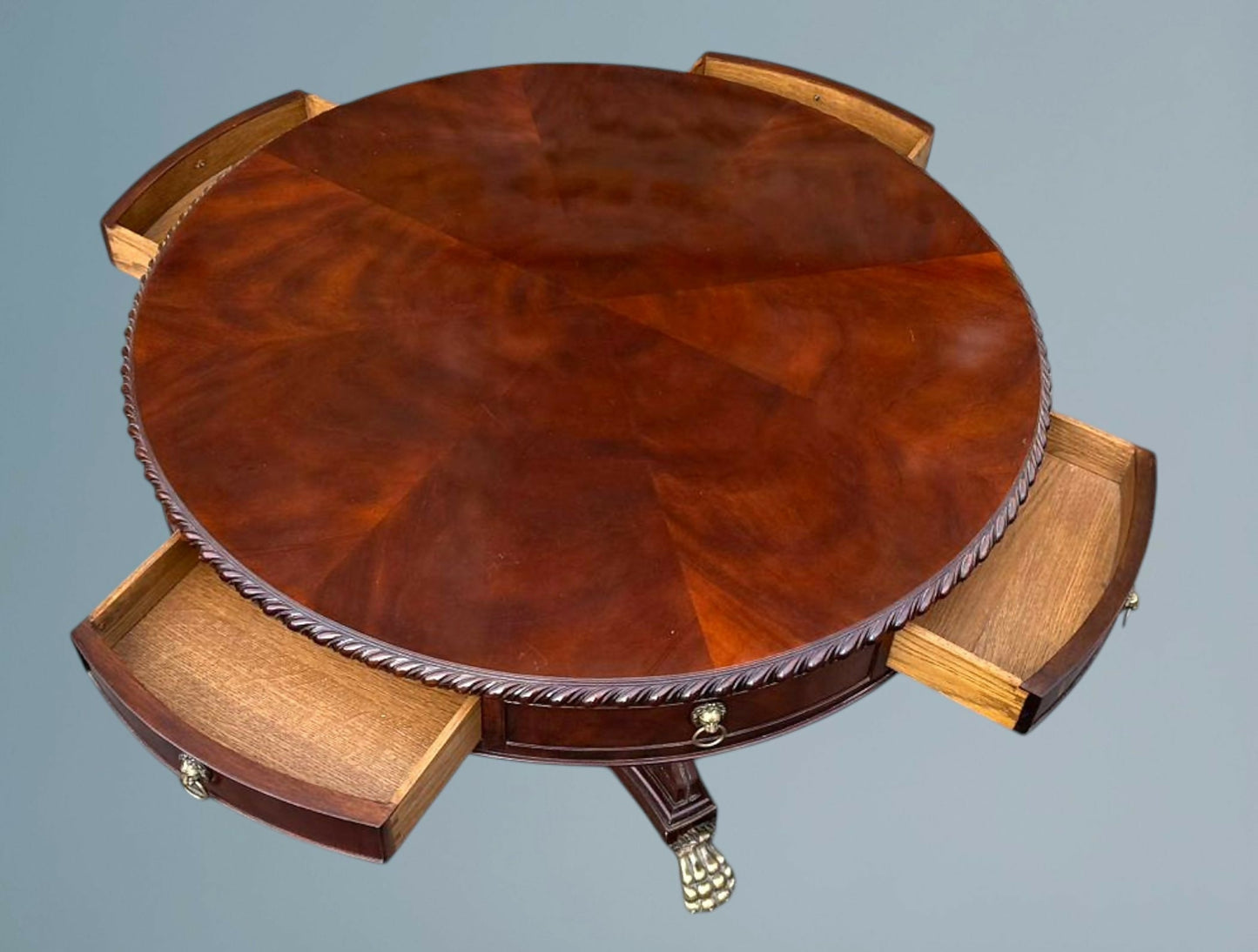 Good Quality Figured Mahogany Drum Table