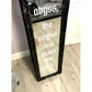 Up-Cycled Mirror, (Black painted frame with splashes of Gold)