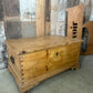 Vintage Victorian Pine Trunk Coffer Linen Box, c 1880