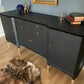 Black & gold vintage sideboard