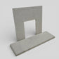 Marble Hearth and Fire Surround Fireplace White Beige Marble 2 Piece