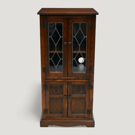 Old Charm Hi Fi/Record Cabinet 1 Adjustable Shelf Tudor Brown FREE UK Delivery. SBR10965/2309E