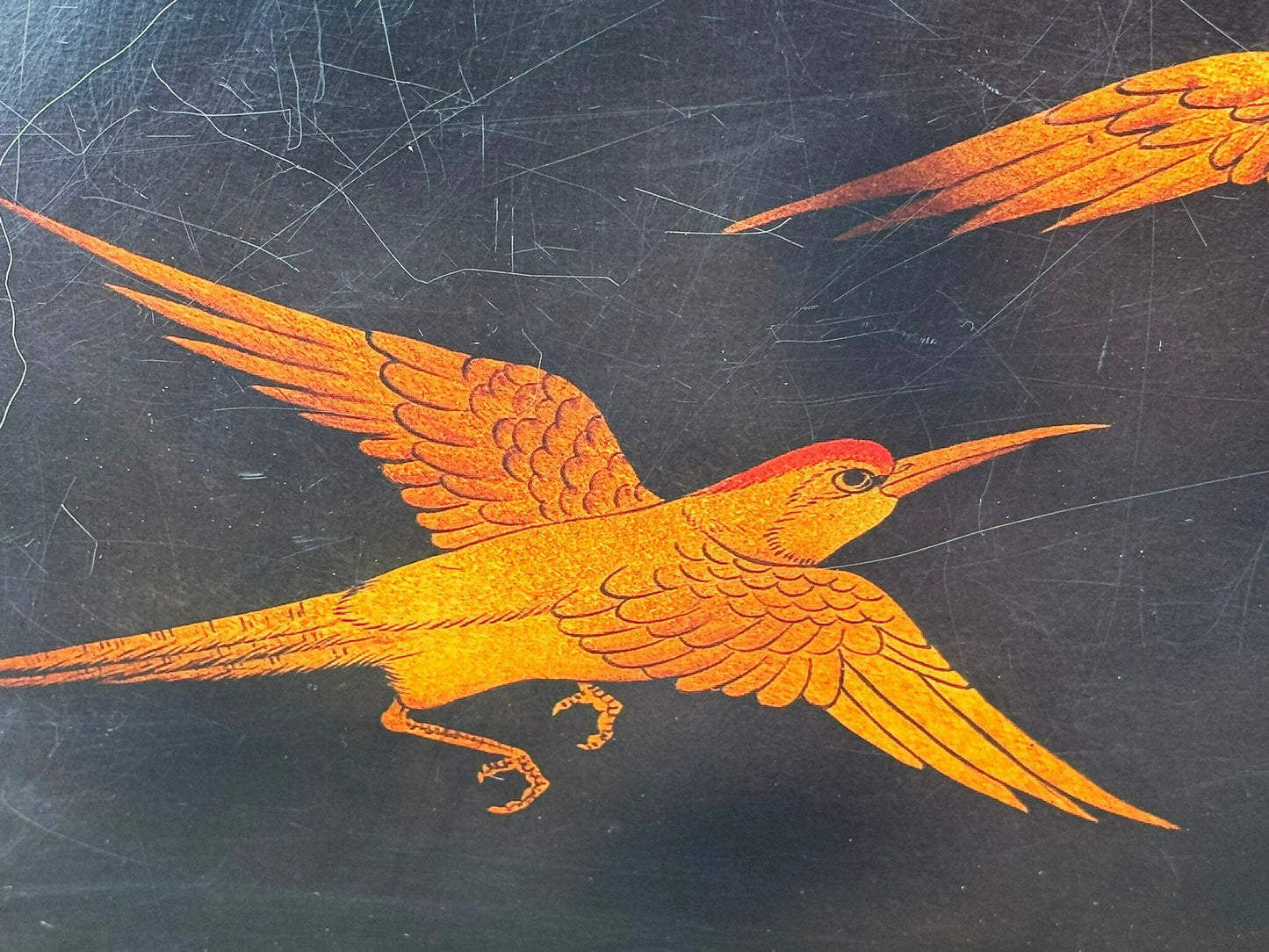 A Regency Style Black Lacquered Centre Table