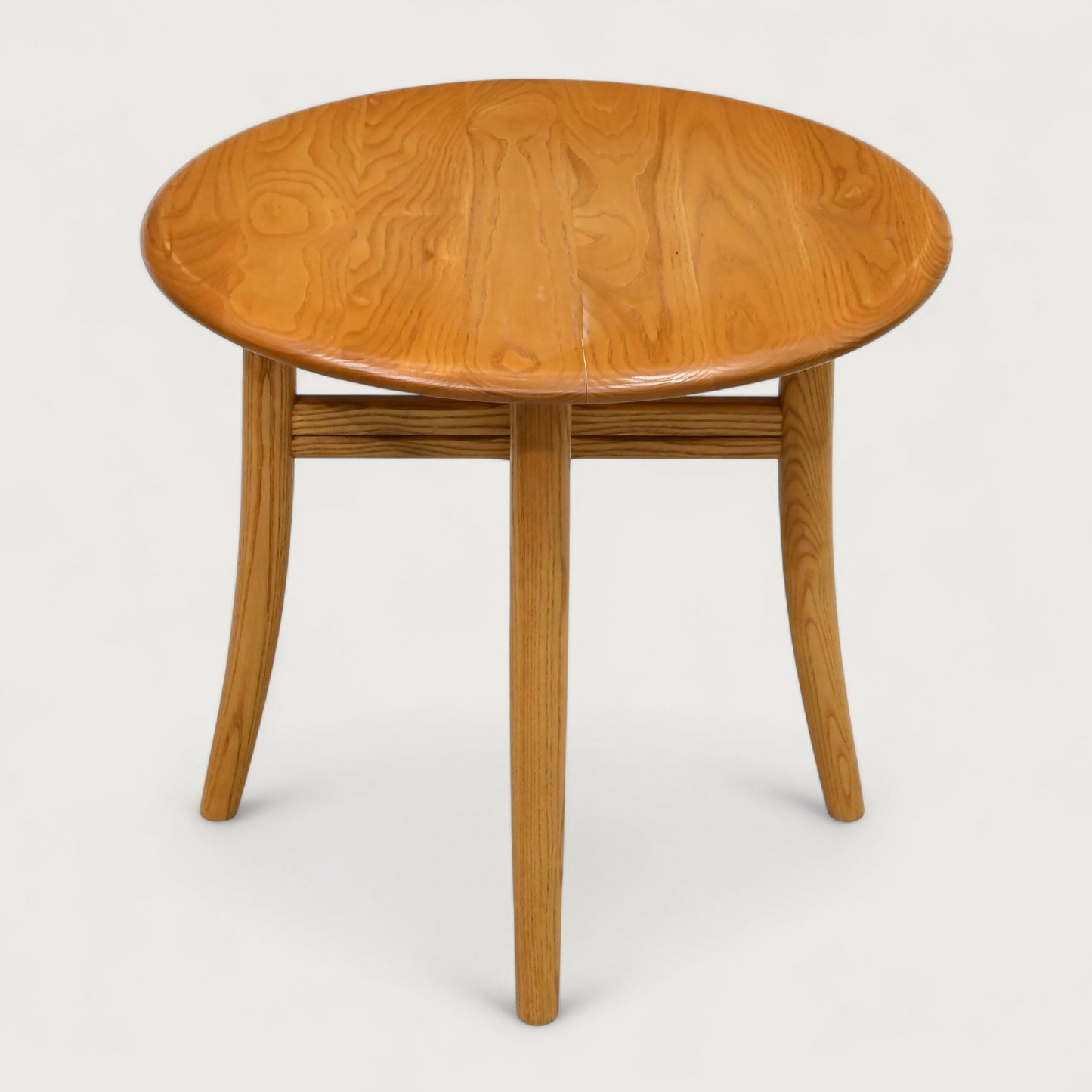 Ercol Round Side Table Light Finish Mid Century Modern Elm Light FREE Delivery*. SBR10877/2908E