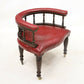 Antique Studded Red Leather Captains Armchair Tub Chair FREE UK Delivery. SBR9255/1906D