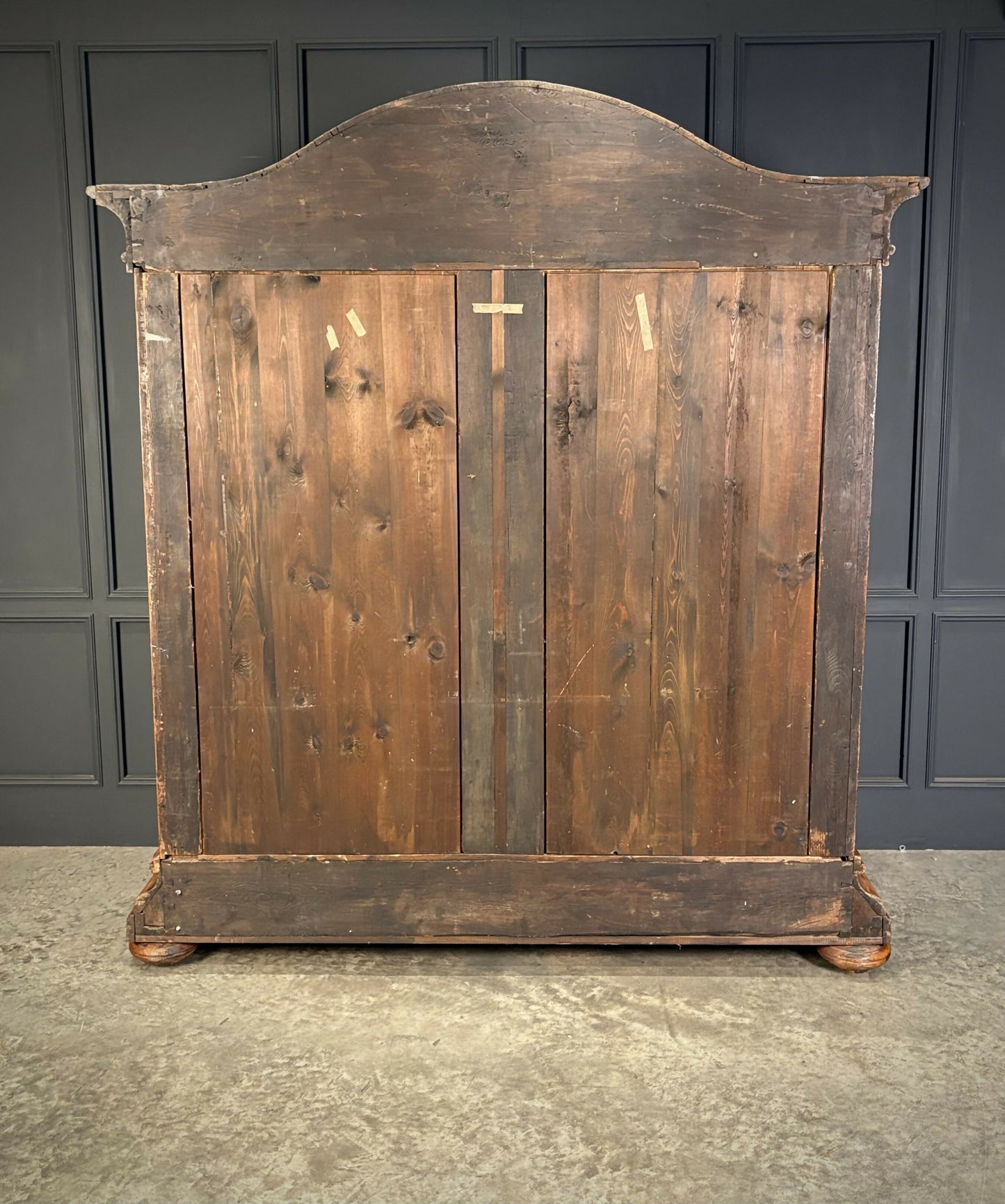 Large Continental Oak & Walnut Art Deco Wardrobe