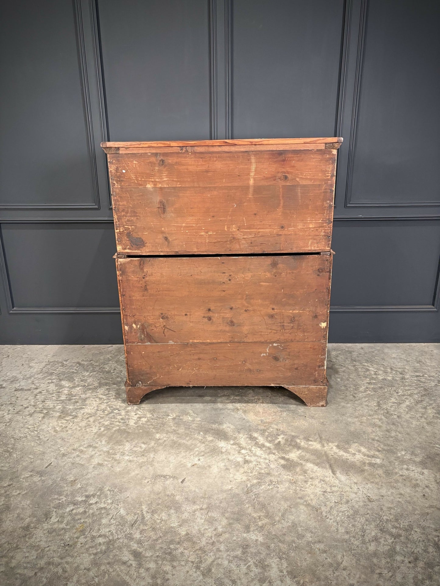 Vintage Walnut Drinks Cocktail Cabinet On Chest
