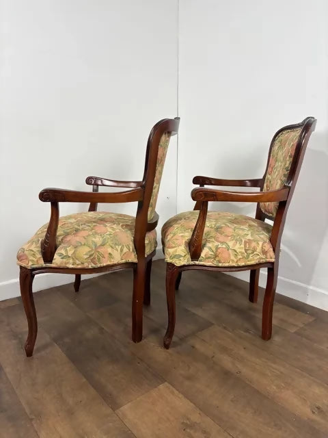 Pair of Reproduction Upholstered Armchairs