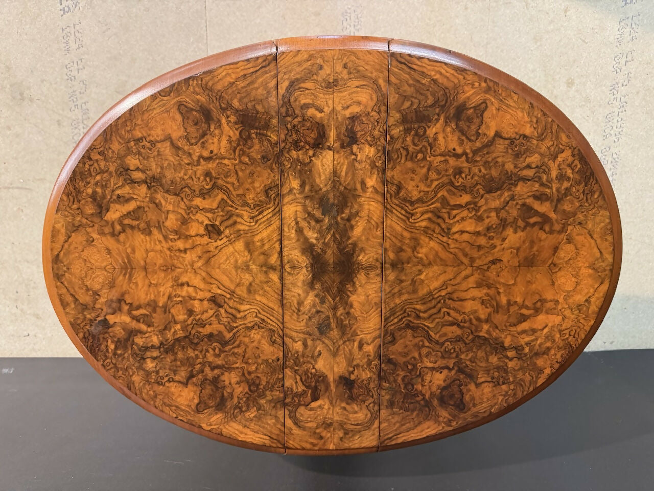 Rare Burr Walnut Miniature Sutherland Table