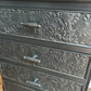 Elegantly restyled Black small occasional chest of drawers